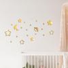 Pegatinas de pared acrílicas con espejo de luna y estrella de Amazon transfronterizo para decoración de pared de dormitorio infantil