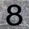 Adesivo Digital Estéreo de Acrílico Letras Bronze Dourado Preto e Branco Número do Quarto Adesivo de Parede Placa de Número de Porta Placa