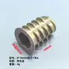 Tuerca Trapezoidal M4M5M6M8M10, Tuerca Empotrada Hexagonal para Muebles, Tuerca de Aleación de Zinc con Diente Interno y Externo con Mediana