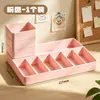 Caixa organizadora de livros, estante de mesa, organizador de mesa de escritório para livros e cadernos, pequeno suporte de livros multifuncional
