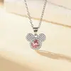 2 quilates imitação moissanite colar feminino banhado pt950 platina clavícula cadeia oito corações oito flechas zircão pingente de jóias