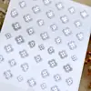 Populares Calcomanías para Uñas de Flor Estampada en Oro, Clásicas Lujosas Calcomanías Decorativas para Uñas de Flores Pequeñas Tridimensionales Doradas y Plateadas
