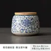 Bote de cerámica de alta gama Fengling para té con tapa de bambú, sellado y a prueba de humedad, bote decorativo para el hogar estilo chino para almacenar té del juego de té kung fu