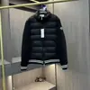 Estación Europea M Chaqueta de Plumas Marca de Moda Tendencia Mangas de Punto de Lana Moda Simple para Hombres y Mujeres Chaqueta Abrigo con Cuello Alto