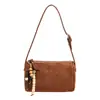 2025 Moda Nova Bolsa Simples Bolsa Transversal Textura Bolsa Cilíndrica Cor Sólida Bolsa de Ombro Feminina Bolsa Almofada Feminina Bolsa Feminina