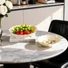 Novo Tigela de Frutas Branca Creme de Alto Valor para Sala de Estar Uso Doméstico Tigela de Frutas Mesa de Centro Tigela para Frutas Secas Conjunto de Pratos para Petiscos