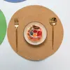 Manteles Individuales Redondos de PP Más Vendidos, Manteles Tejidos a Prueba de Aceite e Impermeables Estilo Occidental, Manteles para Mesa de Comedor, Posavasos, Posaplatos, Manteles Geométricos Aislantes del Calor Fabricante