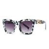 919 Gafas de sol modernas europeas y americanas de una sola pieza con parte superior plana, estilo retro, de moda, INS Wind Singer Star con gafas de sol de color para mujer