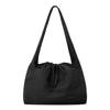 Bolsa de mão de grande capacidade, estilo preguiçosa e estilosa, moderna, multifuncional, à prova d'água, de nylon, casual, bolsa de ombro única para mulheres