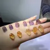 Ametista Citrino Transparente Gelo Uruguaio Natural Pixiu Esculpido 12-16mm Furo Passante Padrão