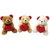 Peluche de oso de peluche con pajarita, colgante de muñeco de oso, regalo de boda, en stock, venta al por mayor, transfronterizo