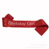 Fita de Menina de Aniversário Transfronteiriça Festa de Aniversário Personalizada Etiqueta de Menina de Aniversário Cinto para Meninos e Meninas