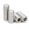 En Stock Din913 Tornillos de Fijación Hexagonales Internos con Punta Plana M1.6~M12 Acero Inoxidable 304 Tornillos de Fijación Sin Cabeza
