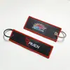 Etiqueta Tejida Colorida Accesorios para Llaves de Poliéster Llavero con Logo Tejido Personalizado Llavero de Tela Personalización