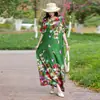 Nuevo Vestido de Verano 2025, Vestido de Algodón y Seda de Alta Gama, Vestido de Playa Estilo Étnico Retro, Vestido Largo Bohemio con Dobladillo Ancho