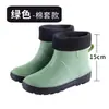 Botas de chuva da moda de cano baixo para mulheres, sapatos casuais de borracha impermeáveis para adultos, sapatos curtos antiderrapantes para cozinha, sapatos de água para trabalho de verão em lavagem de carro para mulheres