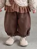 Conjunto de niña estilo retro, abrigo de algodón floral para bebé, chaqueta cálida, pantalones casuales elegantes, conjunto de tres piezas, ropa de invierno para niños