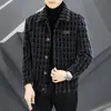 Jaqueta Acolchoada Grossa Masculina Outono 2026, Novo Casaco Curto Casual Tendência Outono-Inverno