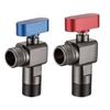 Válvula de Ángulo Caliente y Frío de 4 Puntos Transfronteriza Acero Inoxidable Doméstico Calentador de Agua Válvula de Agua para Inodoro Válvula de Bola de Gran Flujo Válvula Triangular Recta