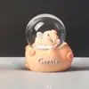 Bolas de Água Brilhantes de Coelho e Gatinho de Desenho Animado Criativas Bola de Cristal Criativa Ornamento Decoração de Mesa