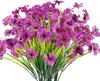 Planta Acuática de Plástico Simulado Sello de Tela Flor Violeta Flor Artificial Decoración Exterior Hogar Boda Fotografía Flor Planta Verde