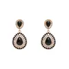 Pendientes de Colgante Lágrima Tachonados de Diamantes Estilo Retro Francés Aguja de Plata Pendientes de Botón Estilo Palacio de Moda Pendientes de Gama Alta Nicho Venta al por Mayor