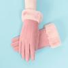 Guantes térmicos de gamuza para mujer con forro polar grueso para otoño e invierno, para montar, deportes, tranvía, exteriores, pantalla táctil, venta al por mayor, comercio exterior