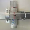 Abraçadeira em U cruzada para tubo, fivela quadrada para tubo quadrado, fivela quadrada, conector de tubo galvanizado, abraçadeira de fixação para tubo de aço quadrado 25/30