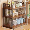 Estante de almacenamiento de escritorio, barra de bar, gabinete de mesa de comedor, estante de almacenamiento de tazas y bolsitas de té, estante de almacenamiento multifuncional para el hogar con cajones