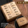 Mes Semana Sello de Madera Cuenta Manual Transfronterizo Inglés diy Madera Decoración Diaria Material Sello traje Personalización