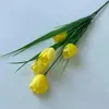 Ramo de Flores Artificiales de Tulipán Caliente Transfronterizo Flor de Tulipán Pequeña Jardín del Bosque Holandés Decoración de Comercio Exterior Flor Falsa