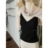 MISS Misi Home - Nuevo Estilo Dulce Coreano de Otoño con Adorno de Encaje Camisola Versátil Adelgazante con Cuello en V 22915