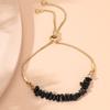 Pulseira Distintiva de Cascalho Natural Estilo Coreano Puxar Ajustável Moderna Linda Pulseira de Gema Menina Joia Bonita