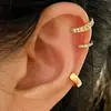 Clip para Cartílago de Oreja en Forma de C sin Perforación, Incrustado de Diamantes, Best-Seller Transfronterizo Europeo y Americano para Mujeres, Elegante y con Estilo, Compacto, Set de 3 Piezas