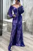 Vestido Casual de Mujer con Mangas Largas Plisadas de Otoño 2025, Estilo Nuevo Europeo y Americano, Holgado y Cómodo