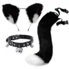 Diadema con Orejas de Gato para Cosplay Joyería de Cola de Gato Hecha a Mano Lindo Accesorios para el Cabello de Chica Gato Orejas de Animal Set de Accesorios de Cola de Animal