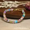 Pulsera de Piedra Natural con Cuentas de Color Dopamina para Mujer, Estilo Ins, Nicho, Acero Inoxidable con Broche de Langosta