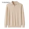 Suéter de punto simple casual de cachemira pura para hombre, calibre 12, corte regular, mangas raglán, agradable para la piel, cálido, tipo camiseta