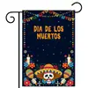 Bandera de Jardín de Halloween Transfronteriza de Amazon Día de Muertos Fiesta Bandera de Lino Impresa por Ambos Lados Bandera de Decoración para Exteriores