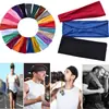 Europa y Estados Unidos nueva banda para el pelo de running y fitness para hombre, banda para el sudor de yoga deportivo para mujer, pañuelo para la cabeza de algodón elástico, pañuelo para la cabeza de color liso