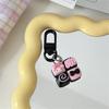Llavero cuádruple negro con dibujos animados, divertido colgante de perro Sanrio Yugui Kulomi, accesorios para pareja y novia.