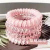 Novo Elástico de Cabelo Colorido em Degradê Estilo Fio de Telefone para Meninas, Alta Elasticidade e Durabilidade, Acessório de Cabelo Elástico para Coque