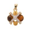 Set de Perlas DIY Estilo Melard Vintage Piedra Ojo de Tigre Diseño de Alta Gama Cruz Tres Piezas Accesorios de Joyería