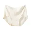 Ropa interior de algodón cepillado jacquard estilo pastoral francés para niñas, de cintura media, autocalentable, entrepierna de seda de morera antibacteriana 10A, shorts térmicos