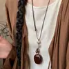Nova Gargantilha Pingente Étnico Estilo Chinês, Personalizada, Moderna, Corrente Versátil para Clavícula, Joias Elegantes de Alta Qualidade de Nicho Atacado