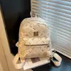 Transfronterizo 2025 Nueva Moda Europea y Americana Retro Estampado Hello Kitty Simple Gran Capacidad Mochila para Mujer Bolso de Hombro