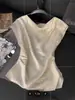 Top Retro de Manga Corta Estilo Francés para Mujer, Nuevo Diseño Verano 2026, Estilo de Nicho, Corte Ajustado, Camiseta sin Mangas que Rejuvenece