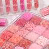 Cuentas de Arroz de Vidrio de Color Mezclado Rosa Claro Hechas a Mano DIY Collar Pulsera Aretes Colgante Material para Joyería Accesorios