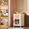 Armário de armazenamento de luxo leve com rodas, armário de armazenamento diverso multicamadas estilo gaveta, armário organizador para sala de estar, armário de armazenamento com porta aberta