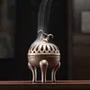 Quemador de Incienso Cerámico de Tres Patas y Patas Altas Quemador de Incienso Doméstico de Interior de Tres Patas Antiguo Quemador de Aromaterapia de Sándalo Quemador para Ceremonia de Té Zen